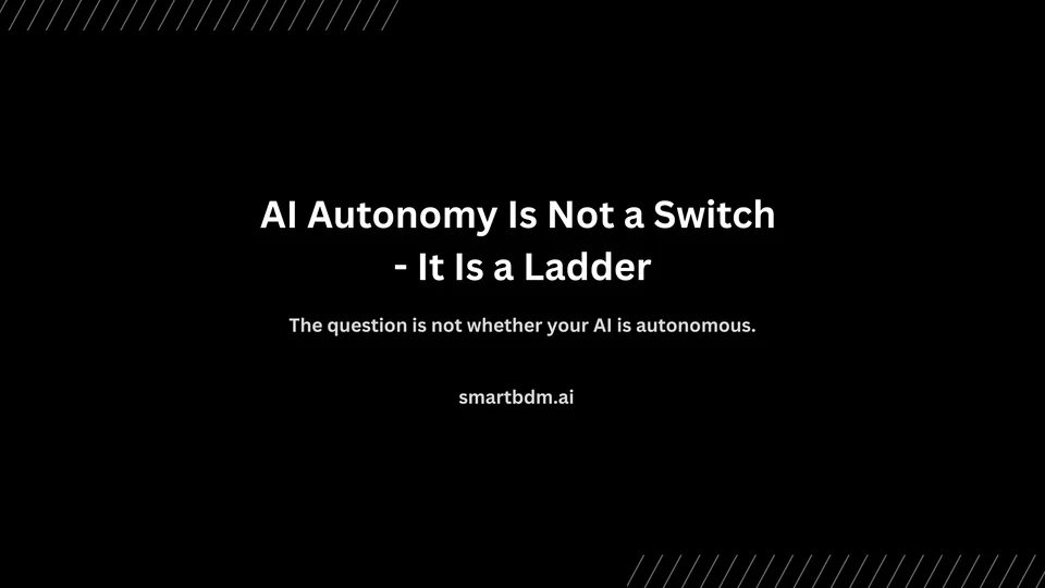 Cover image for “AI Autonomy Is Not a Switch - It Is a Ladder”